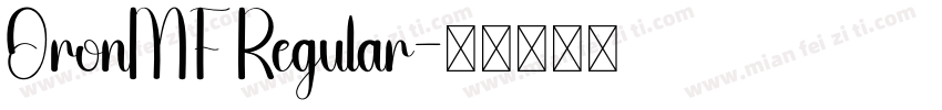 OronMF Regular字体转换